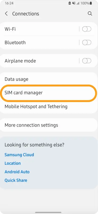 Tap SIM Manager